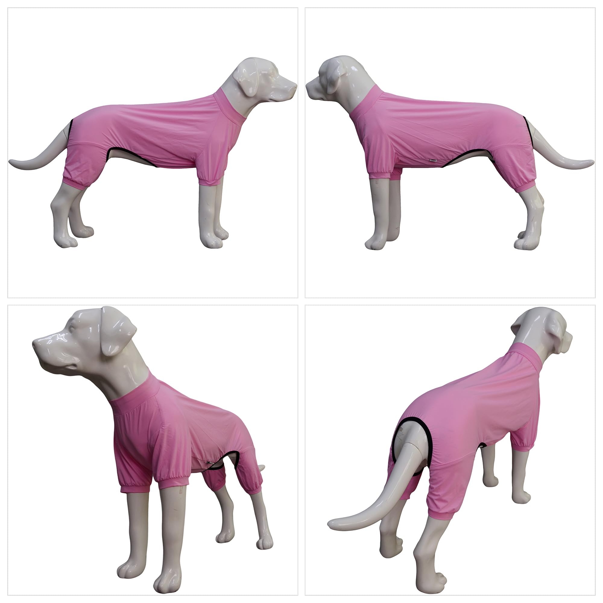 Lovelonglong Dog Jumpsuit With Uv Protection And Quick-Dry Fabric For Spring Summer Pet Pajamas Pink 3Xl